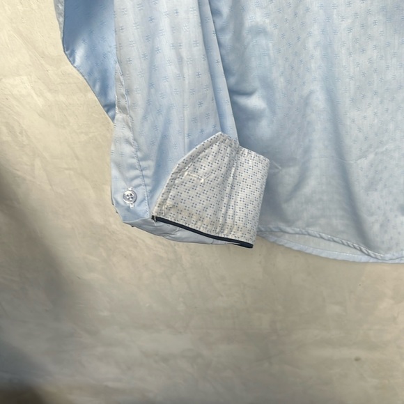 NWT Duchamp London Textured Dot Dress Shirt, Size M - Picture 4 of 8